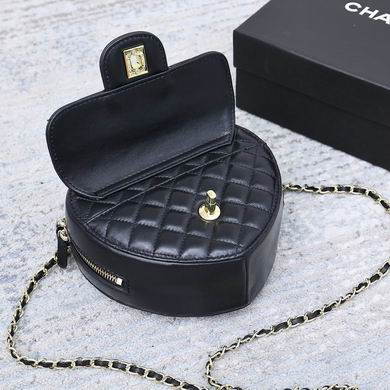 Black Leather Heart Mini Bag