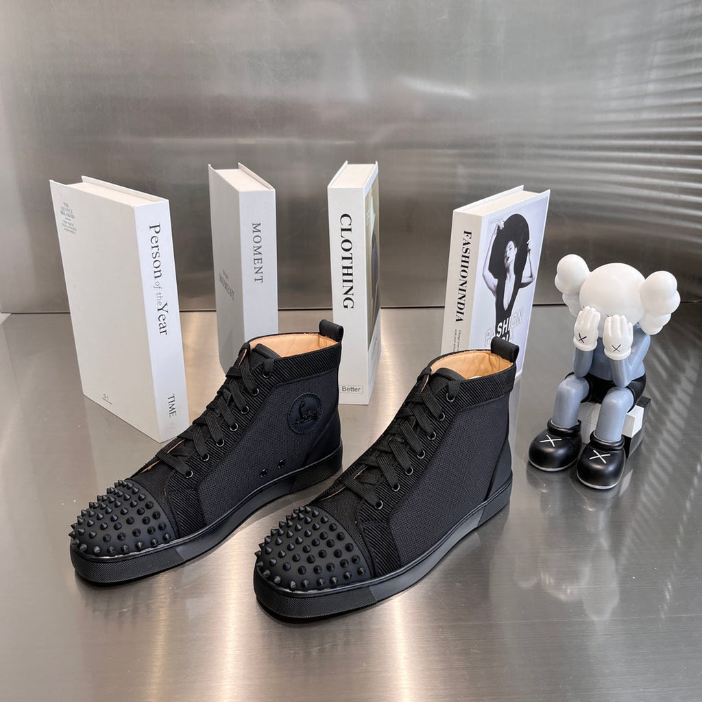 High-Top Studded Sneakers