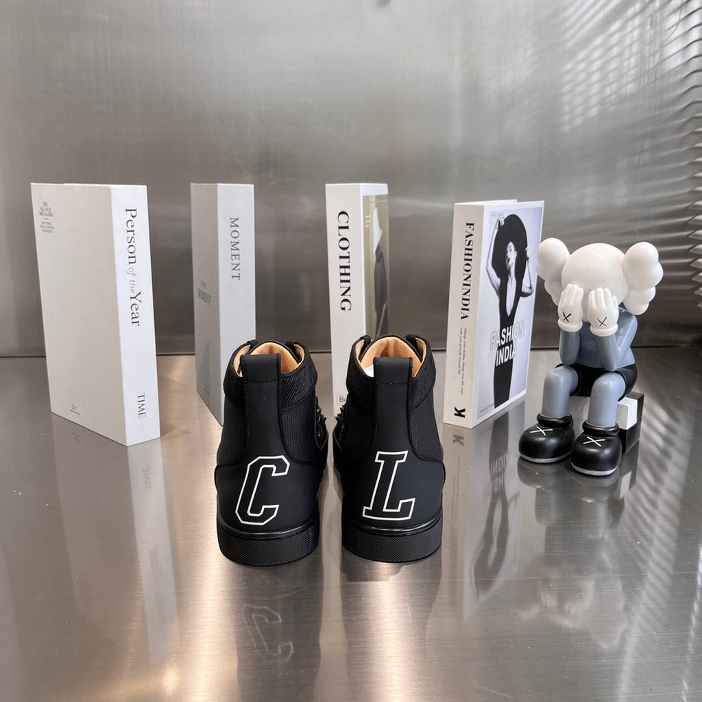 High-Top Studded Sneakers