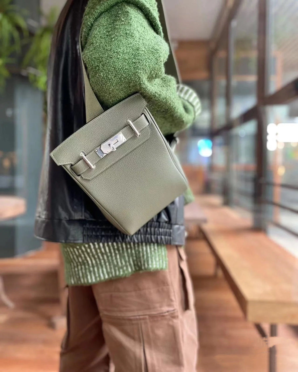 Togo Leather Chest Bag