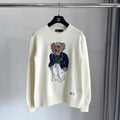 Cream Blazer Bear Knit Sweater